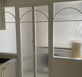 White Aluminium Glass Bi-fold Door