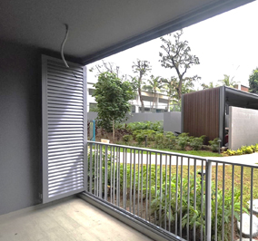 Grey Aluminium Slide and Park Door