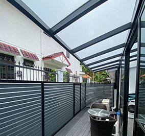 Black Aluminium Awning