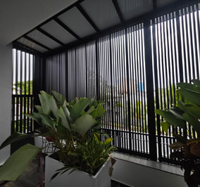 Black Aluminium Trellis Skylight